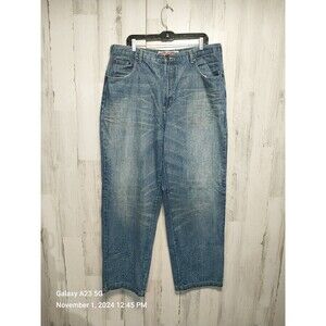 Stone Touch MENS STRAIGHT LEGS BLUE Distressed DENIM JEANS SIZE 40x35 (38x32)